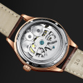 Ailang men's watch double flywheel 2020new leather fashion stainless steel automatic Swiss famous mechanical watch
