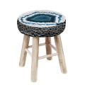 Wooden stone stools