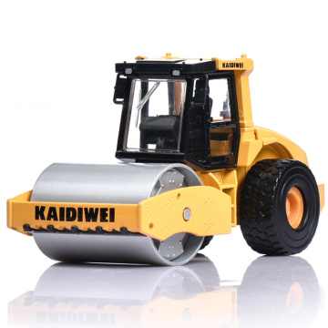 KDW Alloy Diecast Single Steel Wheel Road Roller Truck 1:50 Engineering Vehicle Model Metal Children Hobby Model Toys For Kids