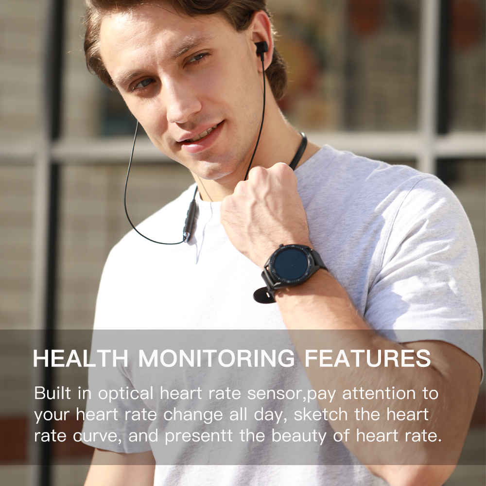 Wavefun Aidig S smart Watch IP68 Waterproof 1.28Inch Screen Heart Rate Monitor Sports 460mAh Long Battery Time for Men Women