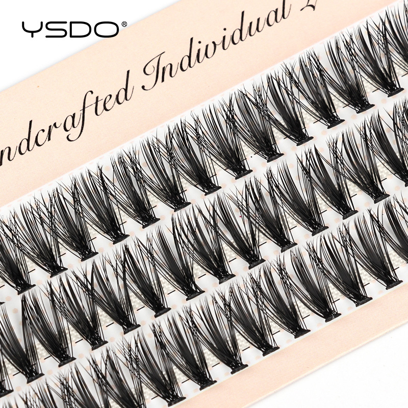 YSDO 60 Bundles Individual Lashes Natural Eyelash Extension Makeup Faux Mink Eyelashes 10/20/30D Cluster Lashes Thick Fake Cilia