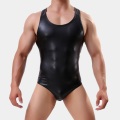 New Cool Sexy Teddies Men's Siamese Tight Underwear Leather Bodybuilding underwear Suit Bodysuits Men Undershirt Gay Clothing