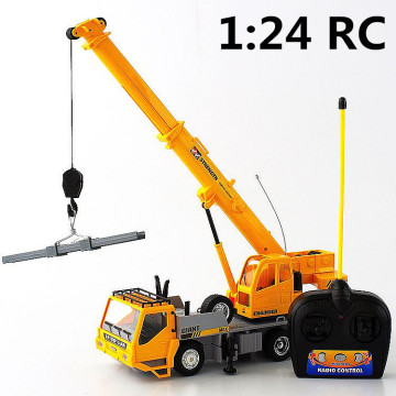 1:24 Remote control crane,Electric engineering vehicles,7-channel car,Wireless RC model toys,Oversized toy car,free shipping