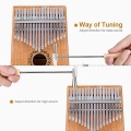 New 17 Keys Kalimba Thumb Piano Finger Piano Musical Toys With Tune-Hammer And Music Book