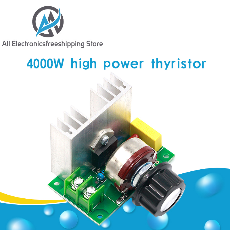 4000W SCR Electronic Voltage Regulator Speed Controller Control Board Governor Dimmer High Power Module AC 220V Resistive Load