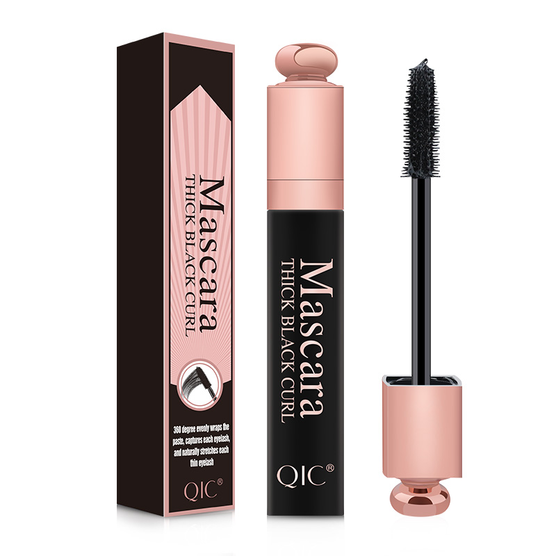 4D Silk Fiber Mascara extra volume waterproof Curly Smudge-Proof Lengthening Encryption Glossy Black Washable with Warm Water