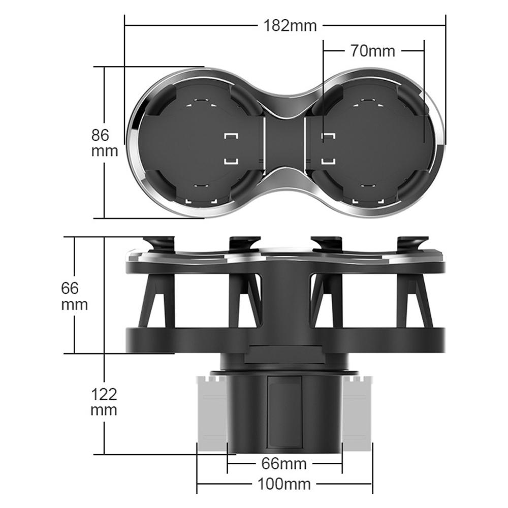 Universal Car Double Cup Holder Auto Interior Organizer Seat Gap Drinking Bracket Car Seat Wedge Water Bottle Cellphone Holder