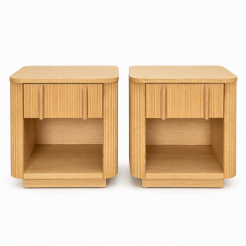 Sleek Timber Nightstand For Bedroom