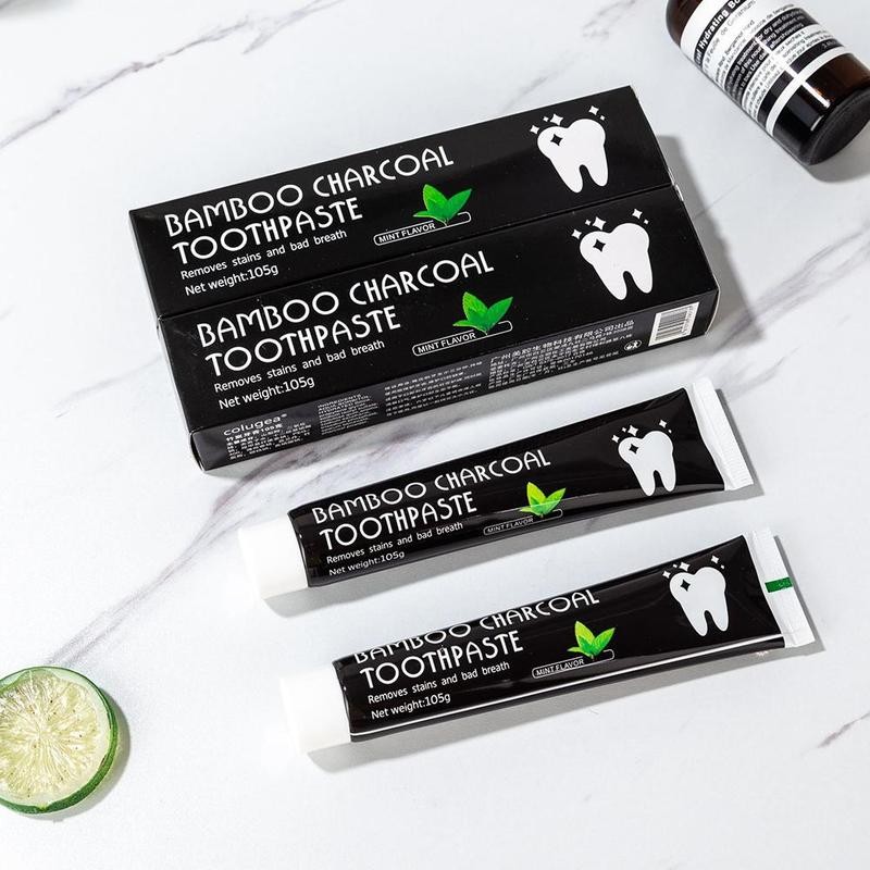 Black Toothpaste Fresh Breath Activated Charcoal Whiten Stains Bamboo Remove Teeth Charcoal Oral Oral Hygiene Toothpaste Ca C8T0