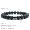 Noter Natural Stone Bracelets Male Minimalist Map Lava Tiger eye Brazalete For Hombre Buddha Braslet 8mm Hematite Strand Braclet