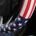 American US Flag Car Steering Wheel Cover Microfiber Leather Steering Covers Auto Wheels Cases Universal Size M 38CM 15 Inch