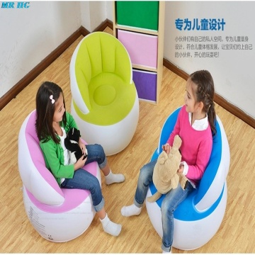 Flocking Inflatable Kids Sofa Portable Children Seats Dining Lunch Chair Pouf Feeding Chair Stretch Wrap Baby Sofa +Pump