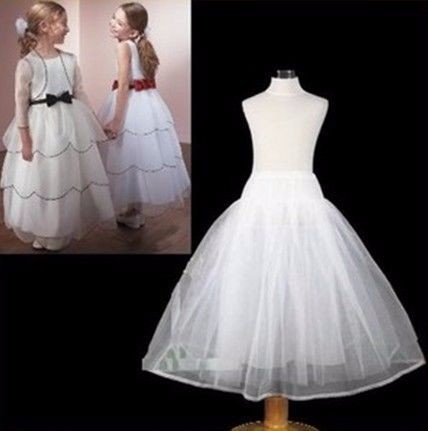 Bride-wedding-flower-girl-dress-petticoat-white-lace-interlining-slip-bustle