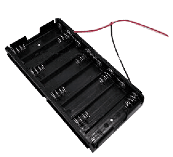 8- AA battery holder with wire leads