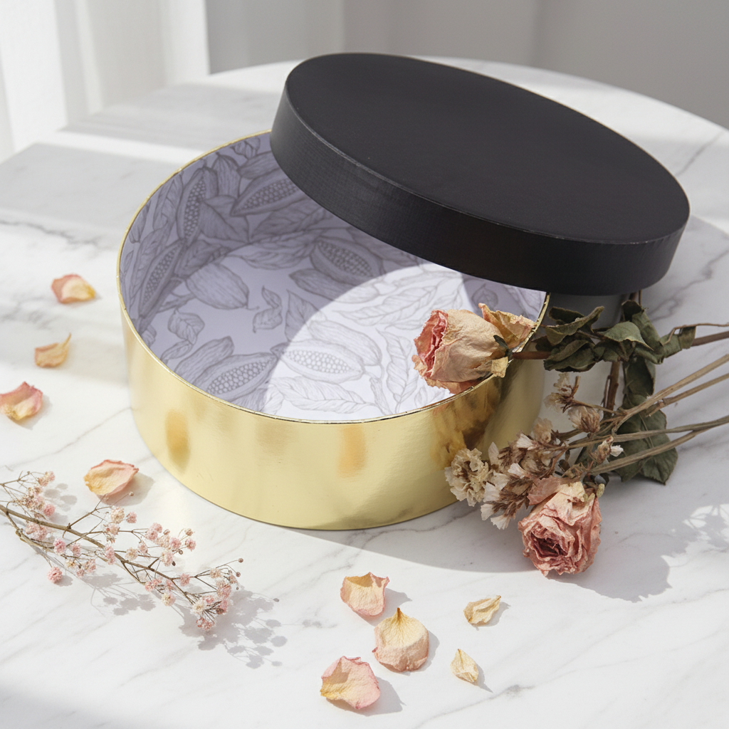 Personalized Chocolate Sparkling Paper Tube Gift Box