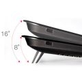 Metal Panel Dual Fan Notebook Cooler Silent Laptop Cooling Pad Stand for 14\" PC
