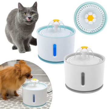 2.4L Automatic Pet Cat Water Fountain with LED Electric USB Cat Pet Mute Drinker Feeder Bowl Pet Drinking Fountain Dispenser