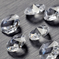 100Pcs/lot 16mm 2 holes Crystal Octagon Bead Prism Chandelier Crystal