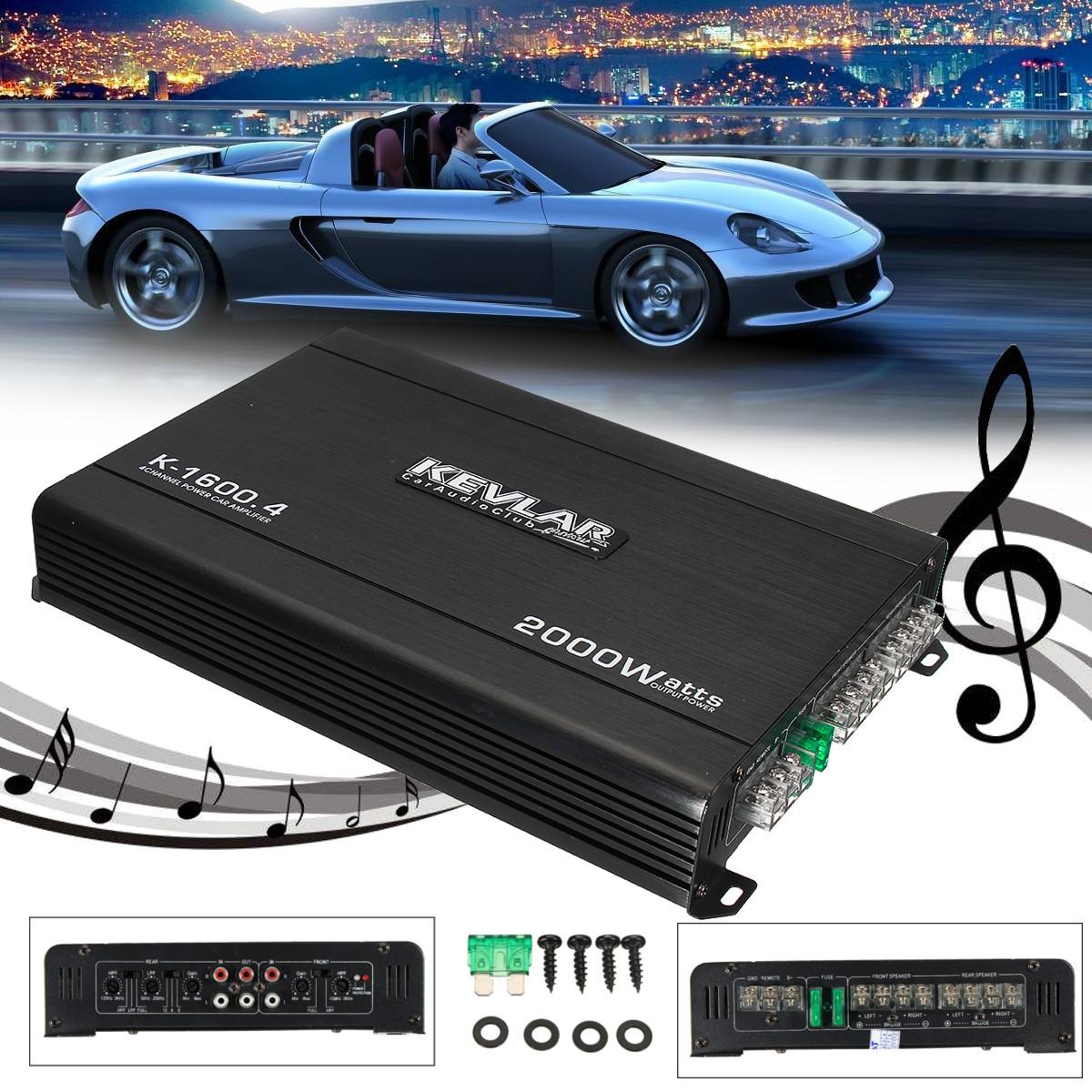 2000W 4 Channel Car Amplifier Speaker Vehicle Amplifier Power Stereo Amp Auto Audio Power Amplifier Car Audio Amplifier