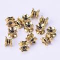 50pcs Antique Gold 7x4mm Metal Loose Spacer Beads lot for Jewelry Making DIY Crafts