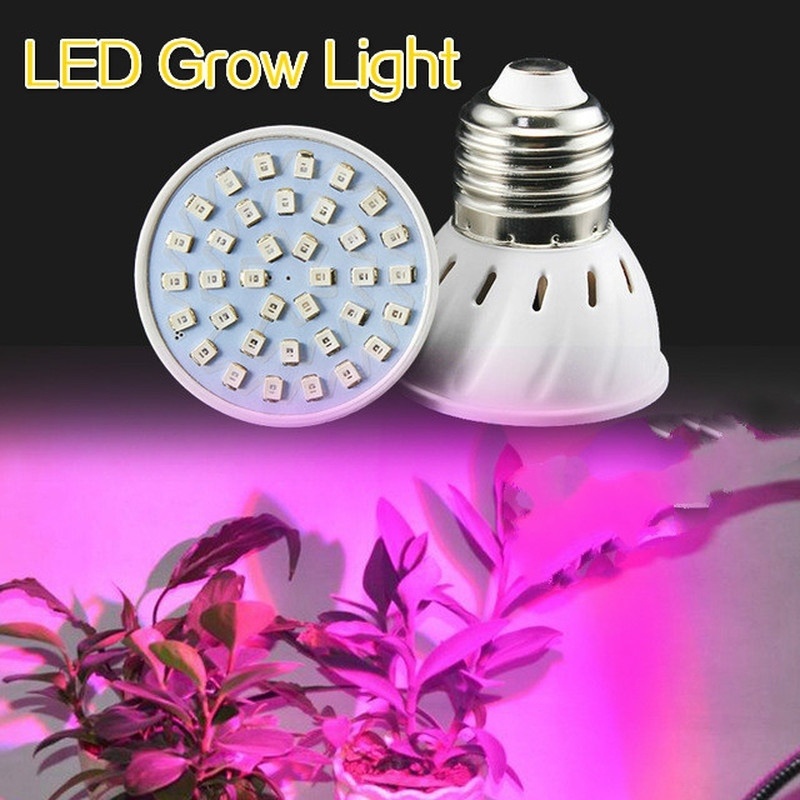E27 72LED Hydroponic Flower Veg Growing Lamp Bulb 3W Plant Grow Light Chimeneas