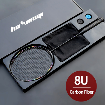Super Light 8U Full Carbon Fiber Badminton Rackets With Bags String Professional Racket Strung Padel Sports For Adult Kids