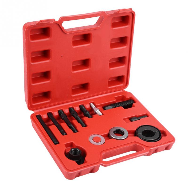 13 pcs Car Power Steering Alternator Pump Pulley Puller Remover Disassembly Installer Tool High Strength Alloy Steel Car Tools