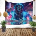 3D Psychedelic Lion Wall Hanging Tapestry Colorful Painting Hanging Tapestries Wall Curtain Wall Carpet Blanket Home Decor