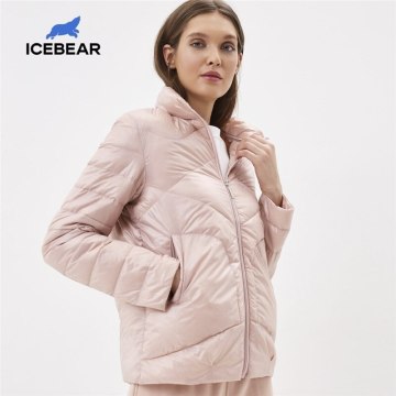 ICEbear 2020 Women Spring Lightweight Down Jacket Stylish Casual Women Jacket Female Collar Women parka GWY19556D