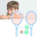 2pcs Tennis Racket Toy Cartoon Style Racquet Funny Outdoor Activities Toy Fitness Equipment for Kids Playing