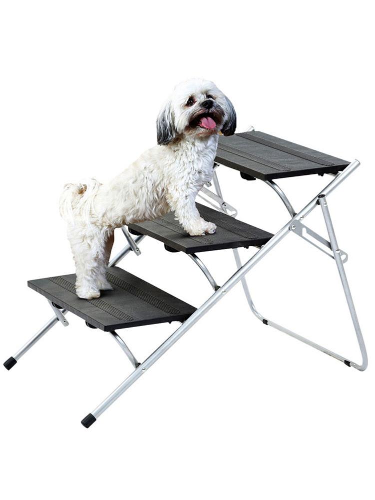 Folding Pet Ladder Ramp For Trucks SUVs High Bed Indoor Outdoor Use Lightweight Dog Stairs Portable Dog Car Step Stairs Ladder