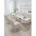 Manicure table economical imitation marble manicure table and chair set ins