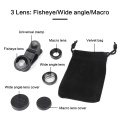3-in-1 Wide Angle Macro 180° Fisheye Lens Camera Kits Mobile Phone Fish Eye Lenses With Clip For IPhone Samsung Xiaomi Hot