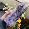 300-1000g Natural Amethyst Quartz Crystal Wand Point Healing Obelisk Home Decoration(With Geode)