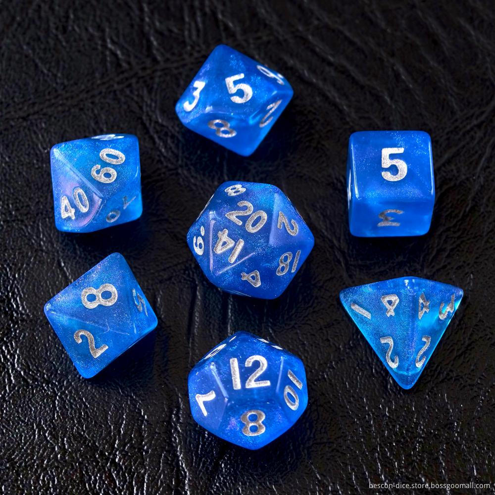 Moonstone 10mm Mini DND Dice Set for MTG RPG Dungeons and Dragons Role Playing Game, Assorted Colors