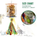 Bird Foraging Toys Parrot Feeder Intelligence Cage Acrylic Food Box Swing Rope Toys Millet Container for Cockatiel Conure