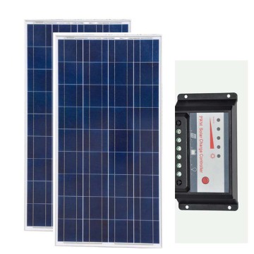 Solar Kit 150w 300W Solar Panel 150w 12v Solar PWM Controller 12v/24v 30A Caravan RV Camping Car Motorhome Light Off Grid System