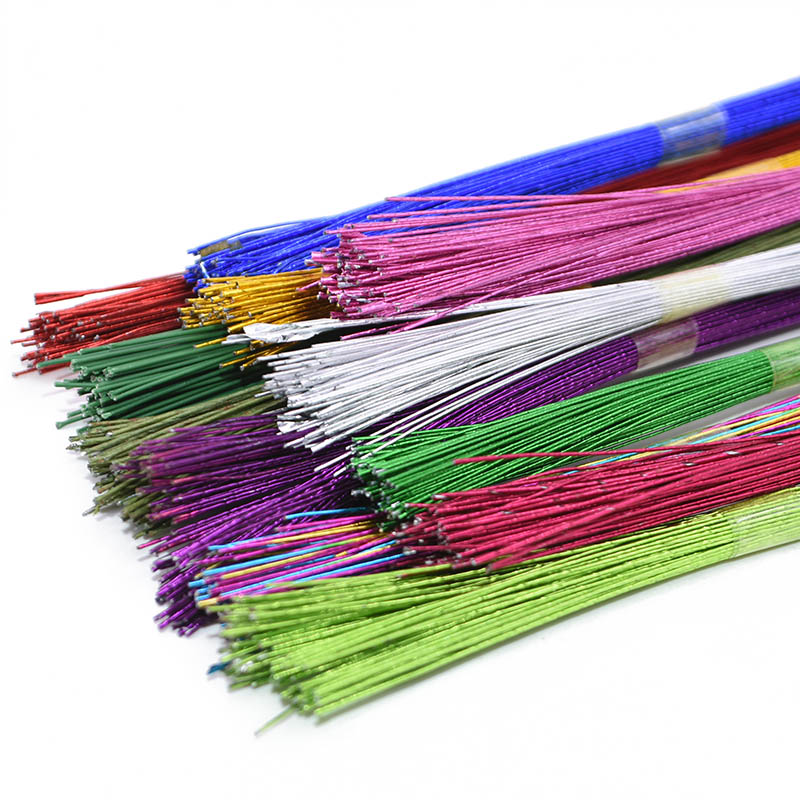 25pcs 80cm long Flower Wire Artificial Branches Twigs Iron Wire Used For DIY Nylon Stocking Flower Stem Making Accessories