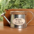 Vintage Metal Iron Flower Watering Barrel Retro Flower Succulent Pot Plant Bucket Home Ornaments Desktop Decoration Bucket
