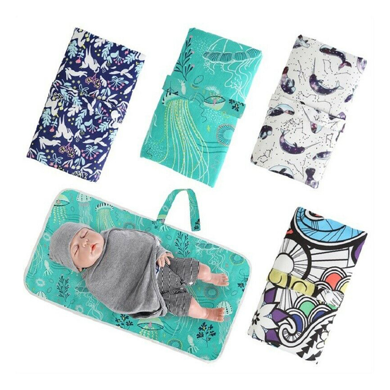 Portable Foldable Baby Foldable Washable Compact Travel Nappy Diaper Changing Mat Waterproof Baby Floor Mat Change Play Mat