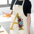 Yesllow Kids Letter Apron Flowers Aprons Suitable for Home Cooking Children Painting Anti-dirty Apron