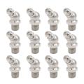Uxcell 20pcs M8 x 1 Nickel Plated Straight 45 Degree 90 Degree Grease Nipple Fitting for Motorbike Car