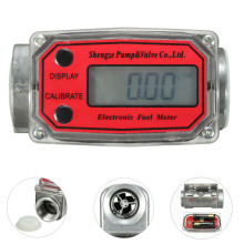 LCD Min Digital Flow Meter 15-120L Gear Flowmeter Kerosene Diesel Fuel Gasoline Liquid Water Flow Meter Measure Tools