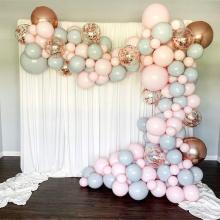 174pcs Balloon Garland Arch Kit Long Pink White Gold Latex Air Balloons Pack Baby Shower Birthday Party Wedding Decor Supplies