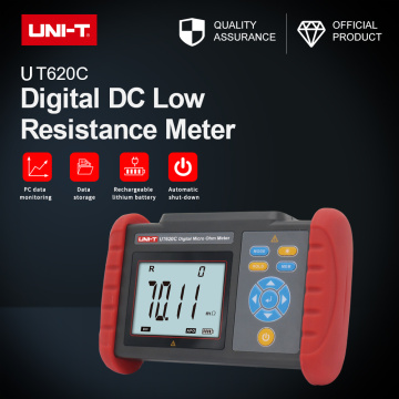 Digital DC Low Resistance Meter Equipotential test Micro ohmmeter Ohmmeter connectors, contact resistances of relays UT620C