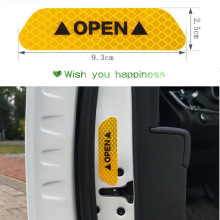 new hot car Warning Mark Night Safety Door Stickers FOR opel signum food truck seat altea xl jeep xj chevrolet cruze solaris