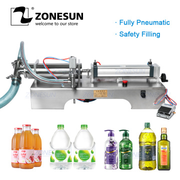 ZONESUN Fully Pneumatic Liquid Filling Machine Sprays wine drinks Perfume Bottle Dispenser Filler Cooking Oil Filling Machine