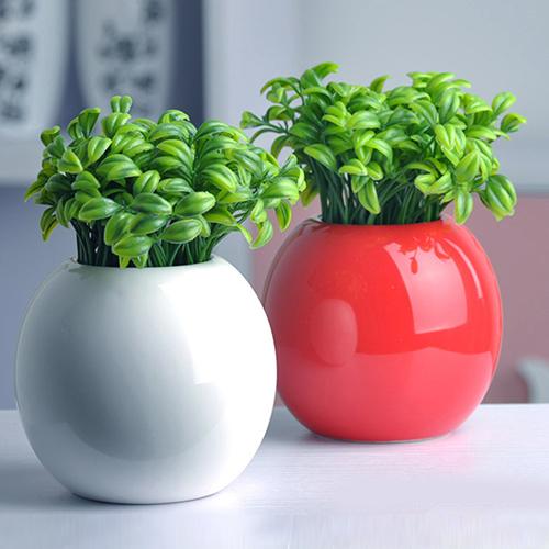 10Pcs Artificial Plants Potted Bonsai Green Small Tree Plants Fake Flowers Potted Ornaments for Home Garden Decor Party Hotel