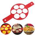 Reusable Silicone Egg Pancake Maker Kitchen Baking Non-stick Fried Egg Rings Mold Muffins Cooking Shaper