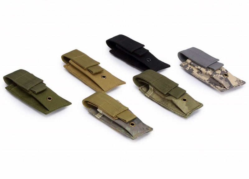 Military Tactical Single Pistol Magazine Pouch Molle Utility Knife Flashligh Holder Hunting EDC Tool Bag Airsoft Ammo Pouches